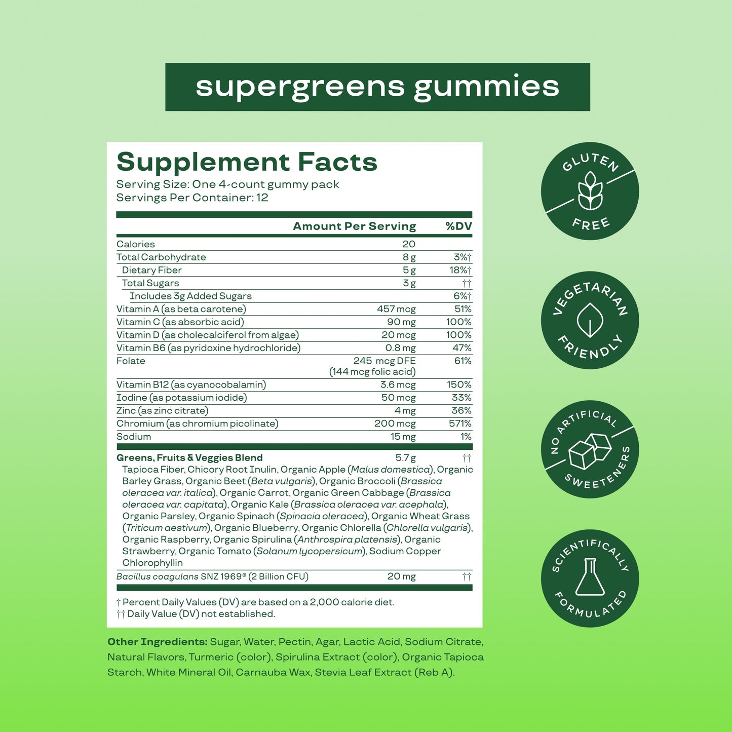 Supergreens Gummies W6 image 5